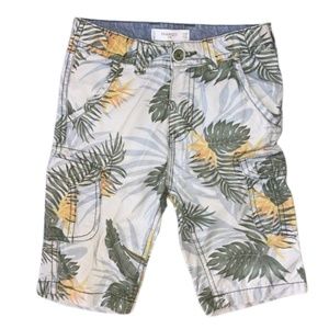 MANGO Kids Shorts leaves tropical green